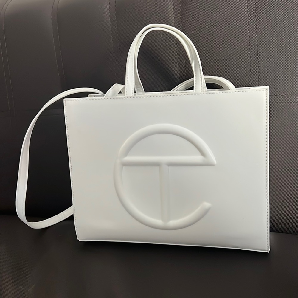 Telfar Medium Shopping Bag White